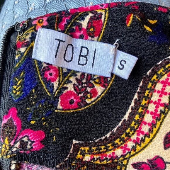 **SOLD** TOBI Bright Paisley Print Mini Dress Sz S - Picture 5 of 5